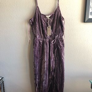 Long purple velvet dress